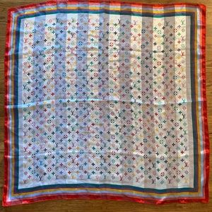 Louis Vuitton x Takashi Murakami Multicolor Monogram Scarf Shawl Square Wrap